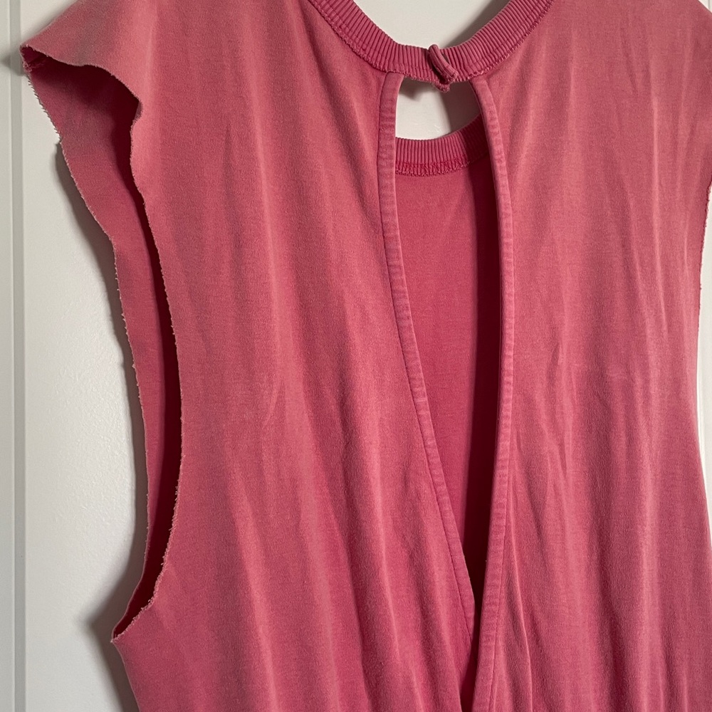 FP Movement by Free People Rose Pink Sleeveless Drawstring Jumpsuit S/P NWOT - Picture 5 of 5